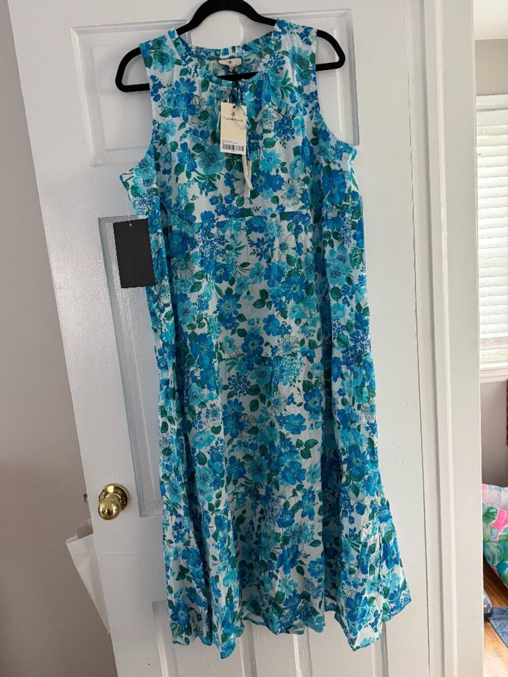 Tuckernuck Retro Floral Salty Paloma Caftan - Blue